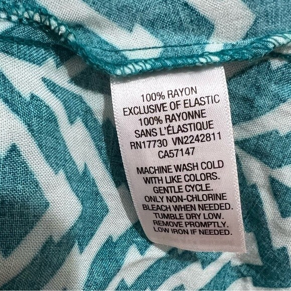 Teal and white ruffle top high low dress size XS - Picture 7 of 7